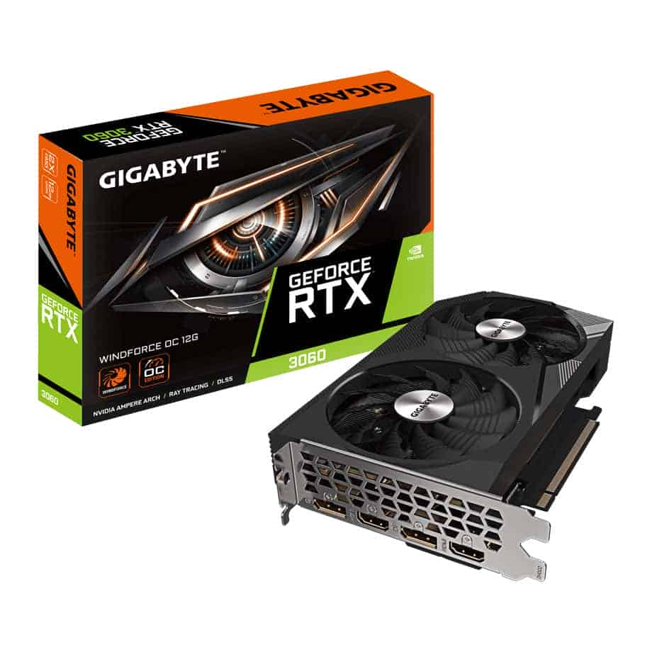 Gigabyte NVIDIA GeForce RTX 3060 12GB WINDFORCE OC V2 Ampere Graphics Card